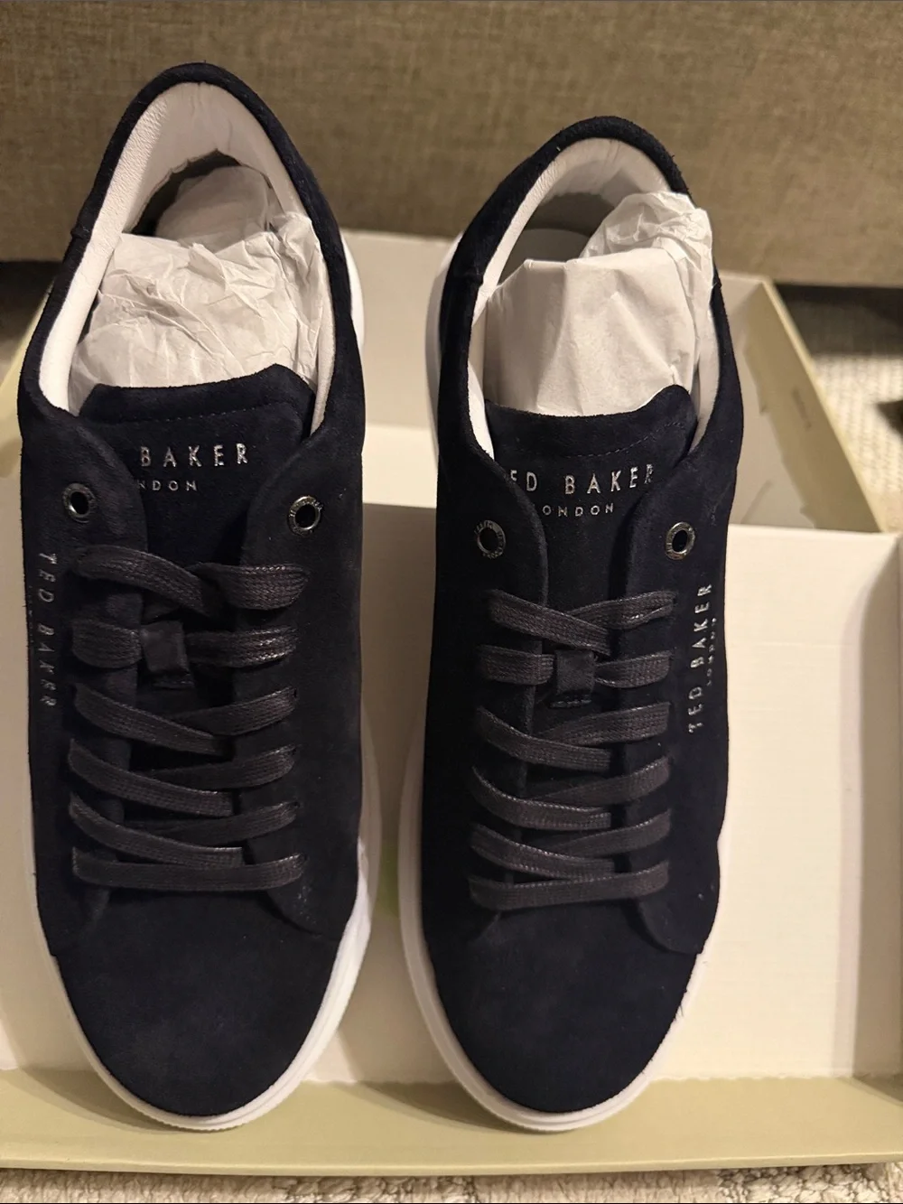 Ted Baker Navy Suede Trainer